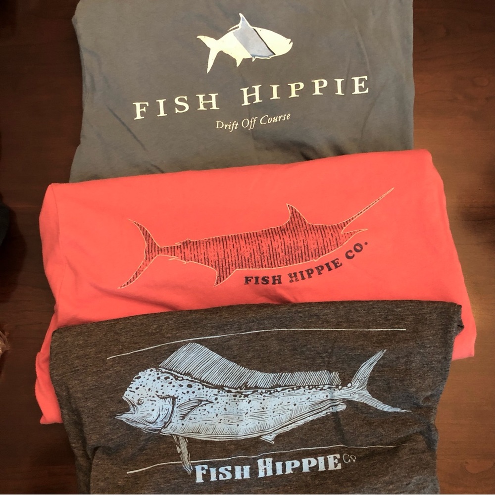 3 Piece Southern Prep Shirt Collection Long Sleeve Tees Brand: Fish Hippie